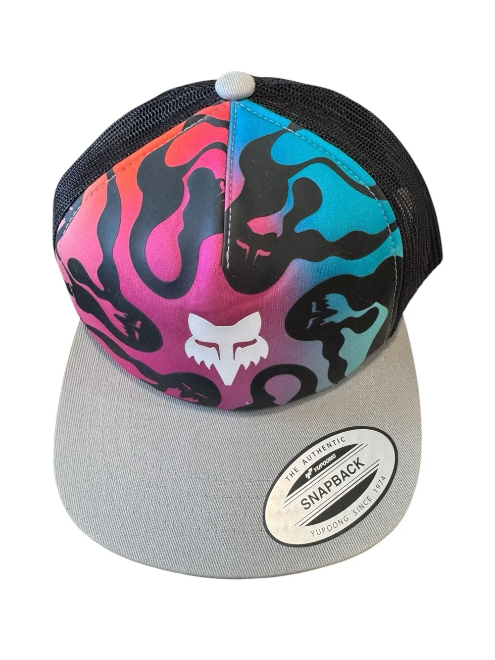 Fox Racing Youth Yupoong Print Snapback Hat One Size NWT